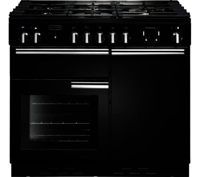 RANGEMASTER  Professional Dual Fuel Range Cooker - Black & Chrome